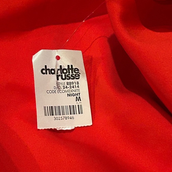 Charlotte Russe off the shoulder red/coral dress - Picture 4 of 4
